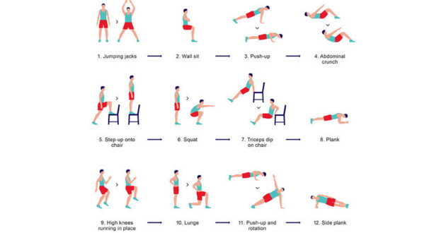 Los doce ejercicios básicos para mantenerse en forma